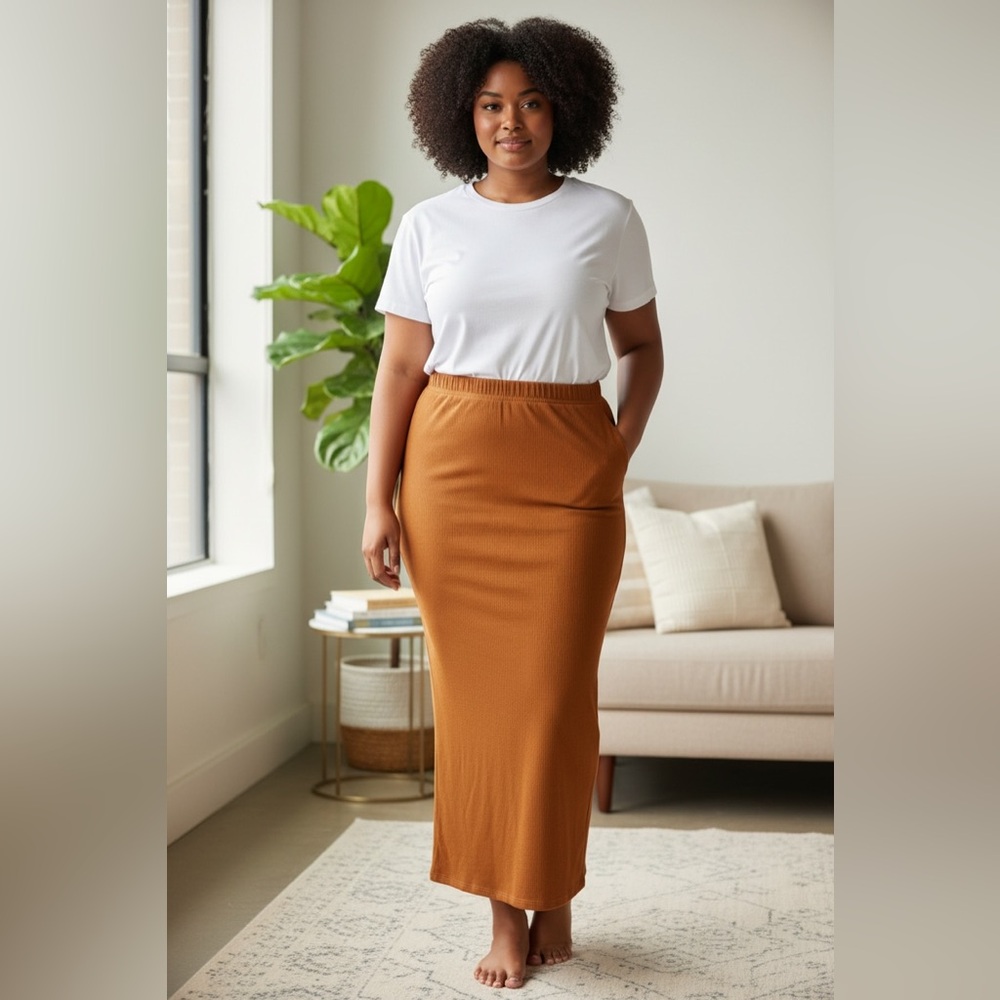 Forever 21 Brown Maxi Skirt